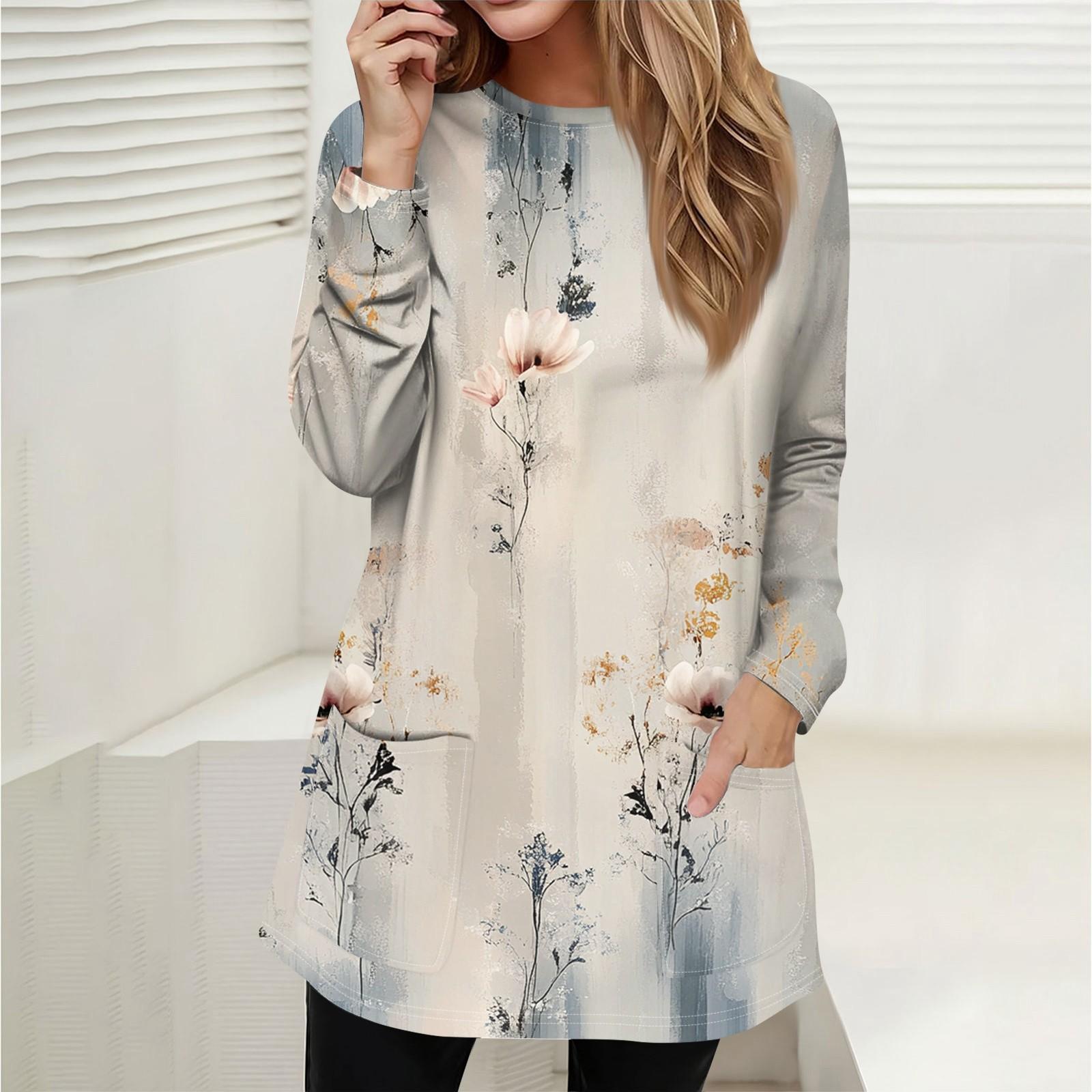 

Женская толстовка, пуловер, спортивная одежда, карман, принт, повседневный топ с круглым вырезом и длинными рукавами XXL хаки