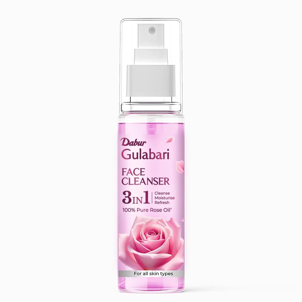 Dabur Gulabari Rose Glow Face Cleanser 100 Ml Pack Of 1, Hydrating Toner & Moisturizer