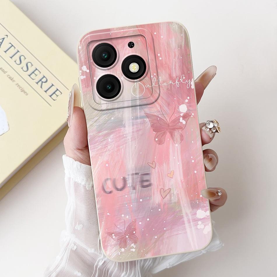 For Itel A50 A50C A667L A669L Beautiful Bow Rose Painting Phone Case For ItelA50 ItelA50C Soft Silicone Shockproof Cases