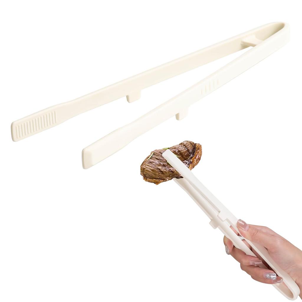 Liroyal Silicone Chopsticks and Tongs for Yakiniku, Non-Slip, Heat-Resistant, Thin, Dishwasher-Safe, with Floating Tips, Perfect for Cooking, Kitchen