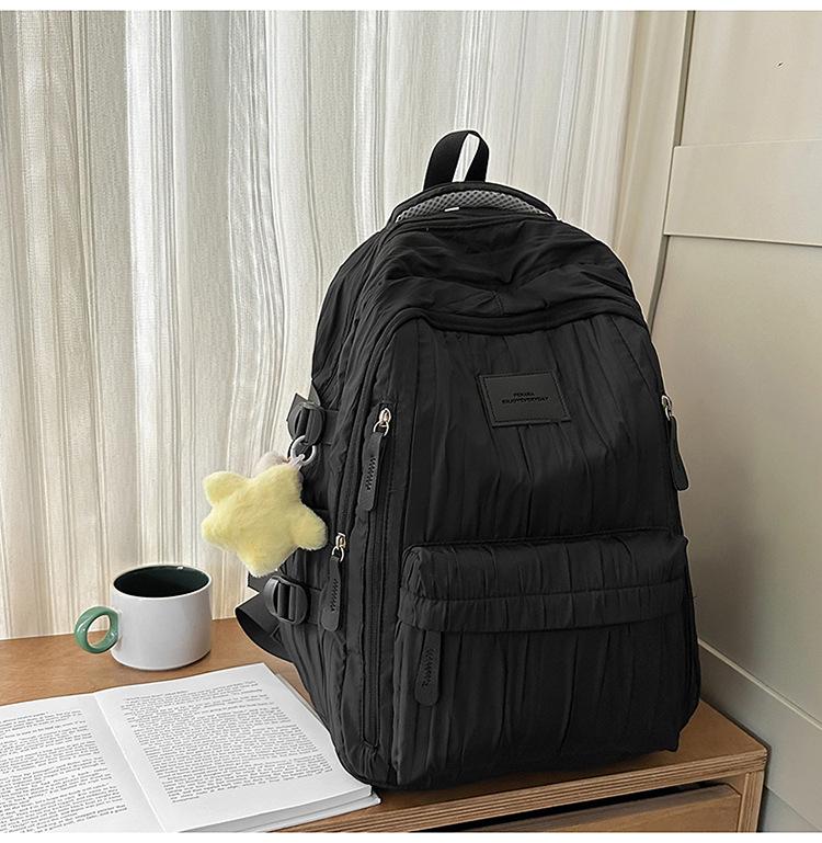 Schoolbag new high-value Japanese ins fresh and sweet macaron backpack junior high school students lightweight travel backpack