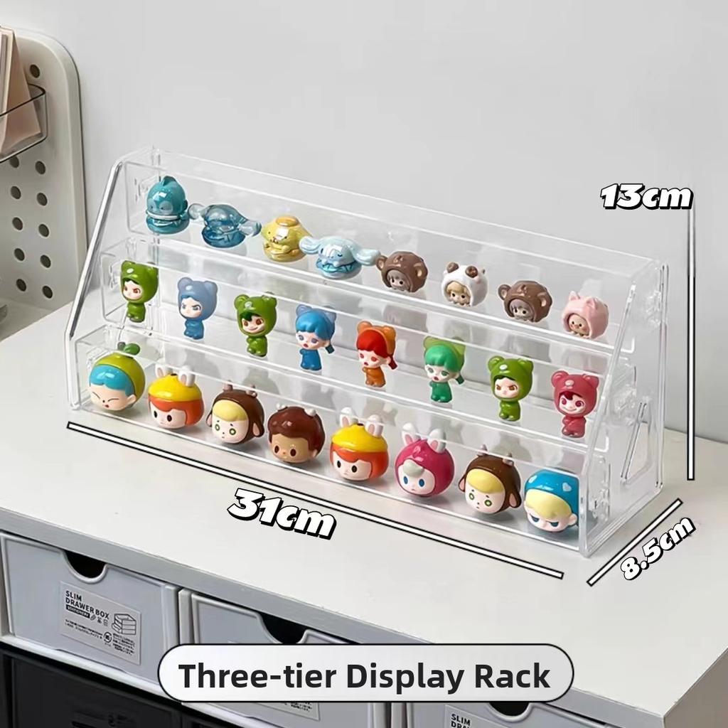 Large Capacity Acrylic Display Stand Cute Particle Multi-layer Separation Figurines Home Desktop Display Rack Organizer