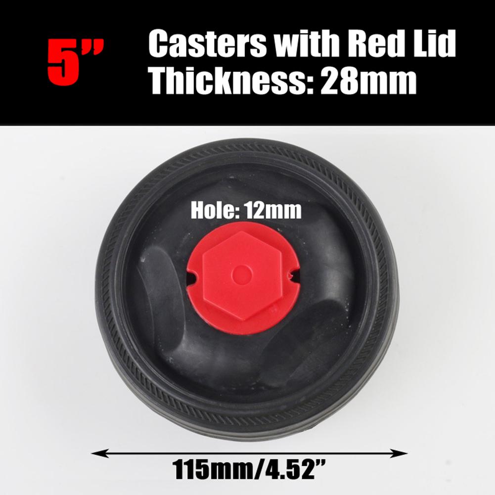 1PC Air Compressor Caster Wheel Plastic For Air Pumps Oil-free Machines 5Inch Shock Absorption Non-Slip Silent Caster Wheels
