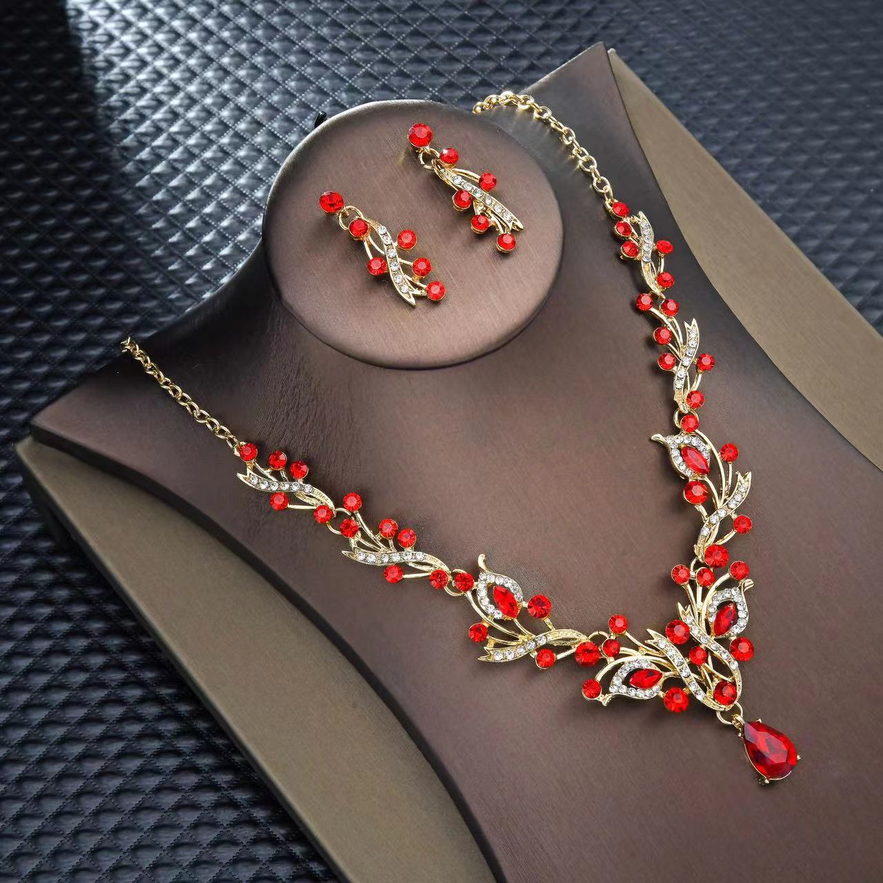 

BLINGBAY женский новый свадебный комплект, ожерелье, серьги, двухсекционное изумрудное ожерелье, модное винтажное вечернее платье, аксессуары для девочек, вечерние ювелирные изделия, подарки