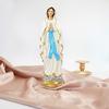 Our Lady of Lourdes Blessed Virgin Mother Mary Catholic Religious Gift Colored Resin Figurine Statue