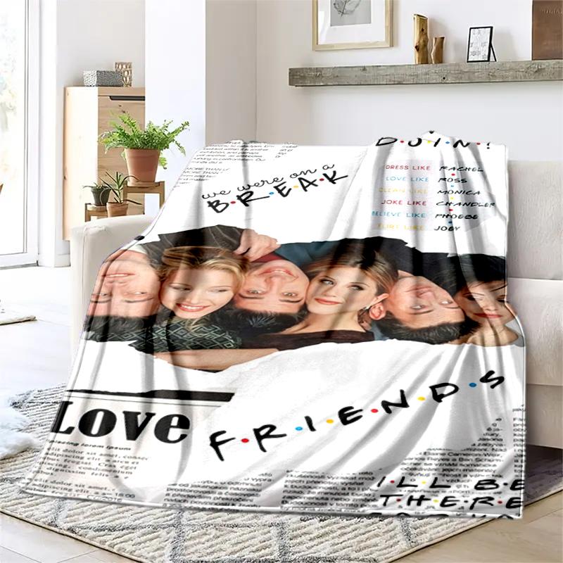 1PC Friends printed blanket, all season lightweight home office outdoor nap multifunctional blanket A9