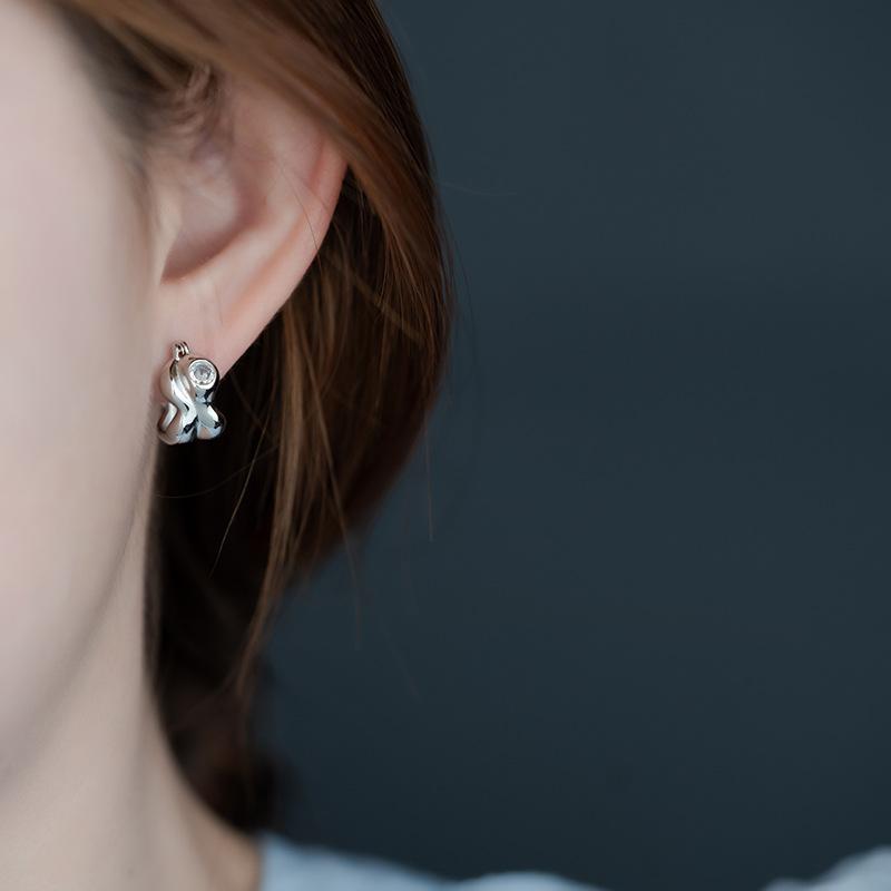 Irregular Ear Buckle Simple Fashion Temperament Ins Women's Design Earrings Earrings