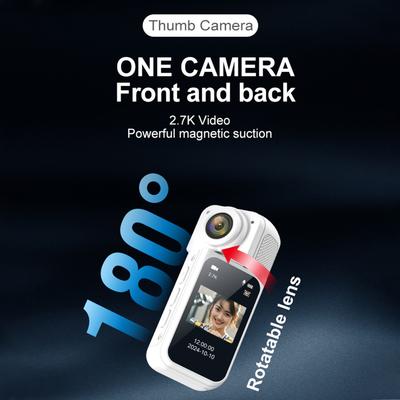 1.47" IPS Screen Action Camera 2.7K Video Thumb Camera with 180 Degrees Rotatable Lens Support Wi-Fi