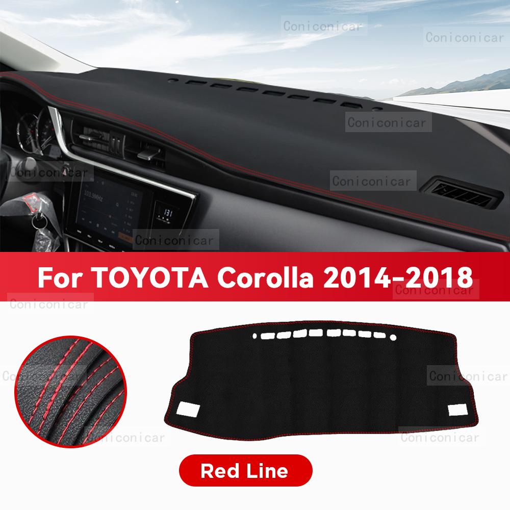 

For TOYOTA Corolla 2014-2018 Car Dashboard Cover Mat Sun Shade Pad Avoid Light Mat Instrument Carpet Protection Accessories Artificial Leather&Right Rudder
