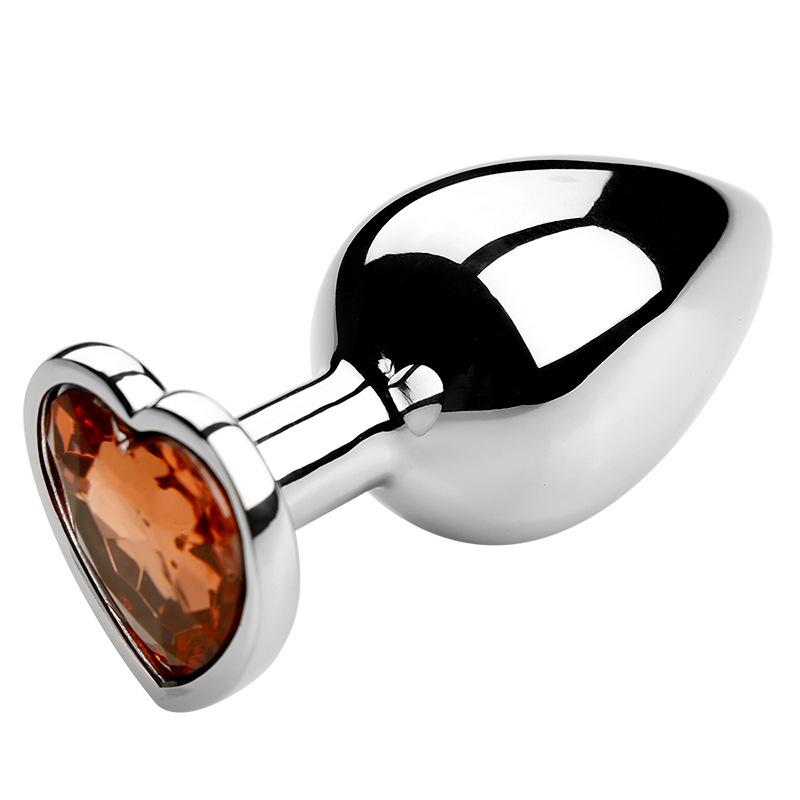 Heart-Shaped Metal Anal Plug - Prostate Massager & Dilation Toy for Adults