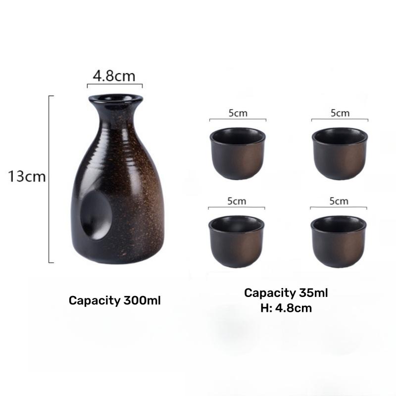 Japanese Sake Kettle Household Ceramic Baijiu Dispenser Baijiu Bottle Wine Cup Bar Restaurant Drinking Supplies Accessories