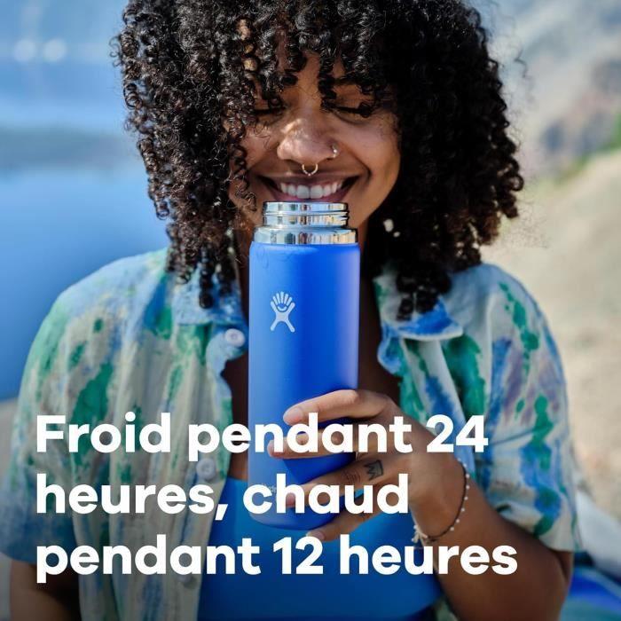 Gourde isotherme - hydro flask - 1180 ml - acier inoxydable - antifuite - indigo