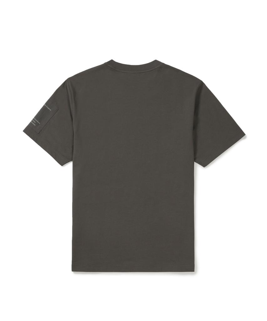 SNOWPEAK APPAREL Aerocool Woven Patch Short Sleeve T-Shirt (S26Mmfts28) Dark Khaki