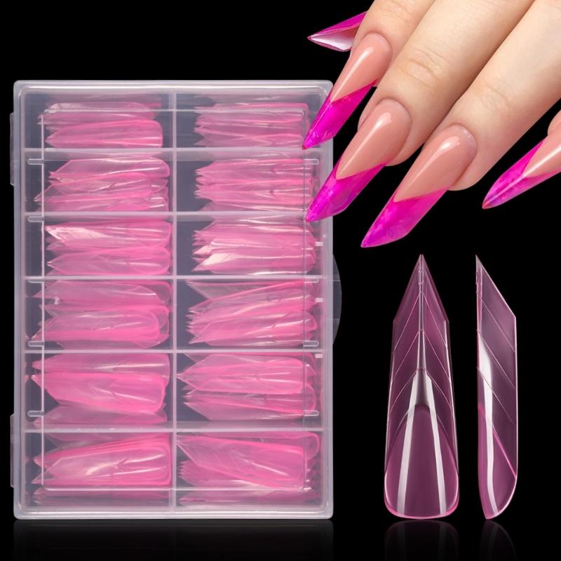 

Professional Artificial Nail Extension Mold Paperless Design Fast Curing for Home Salon Use Natural Looking Tips 1