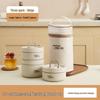 Double-Layer Insulated Stainless Steel Lunch Box - Round Bento for Students & Office Workers