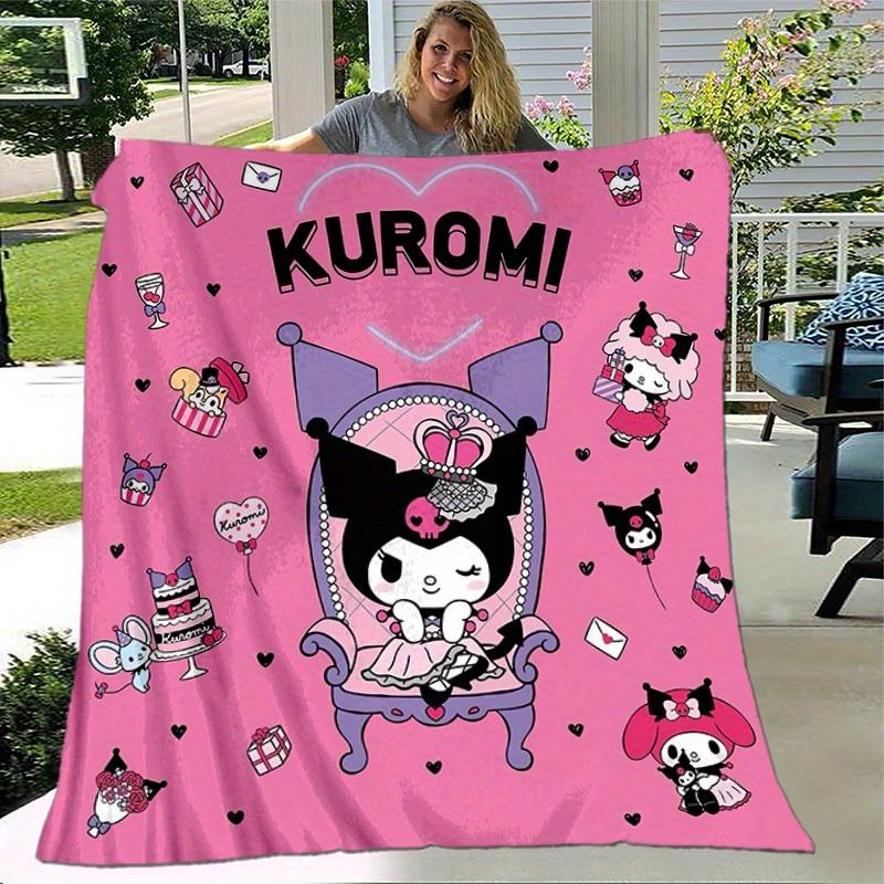 1pc. Cute Kuromi Crowned Plush Blanket - Perfect for Home, Office, or Outdoor Use - Ideal Gift Ideaz0411289