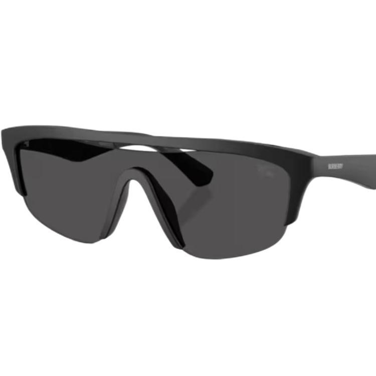 Burberry Original Design Plastic Irregular Sunglasses Men's Black