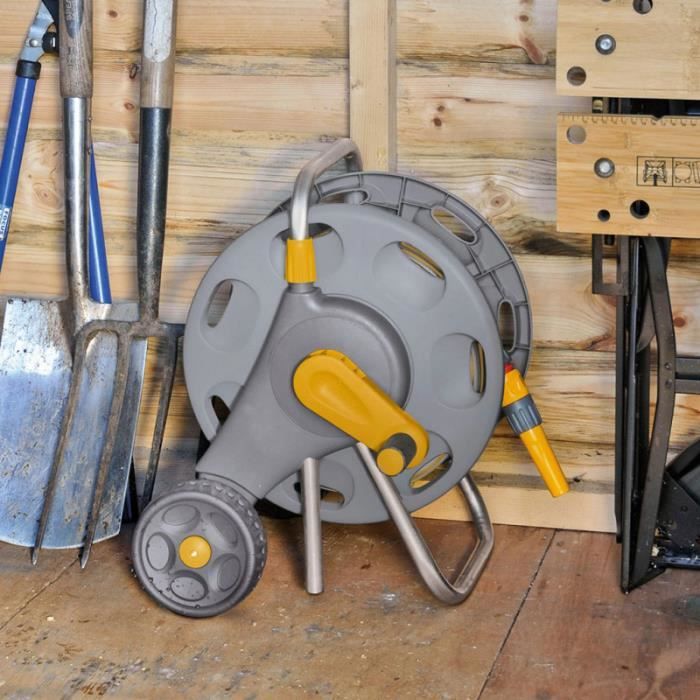 Chariot Dévidoir Équipé Tuyau Ø15mm 30m 2432 HOZELOCK - Chariot Équipé De Tuyau De Qualité Tricoté 4 Couches