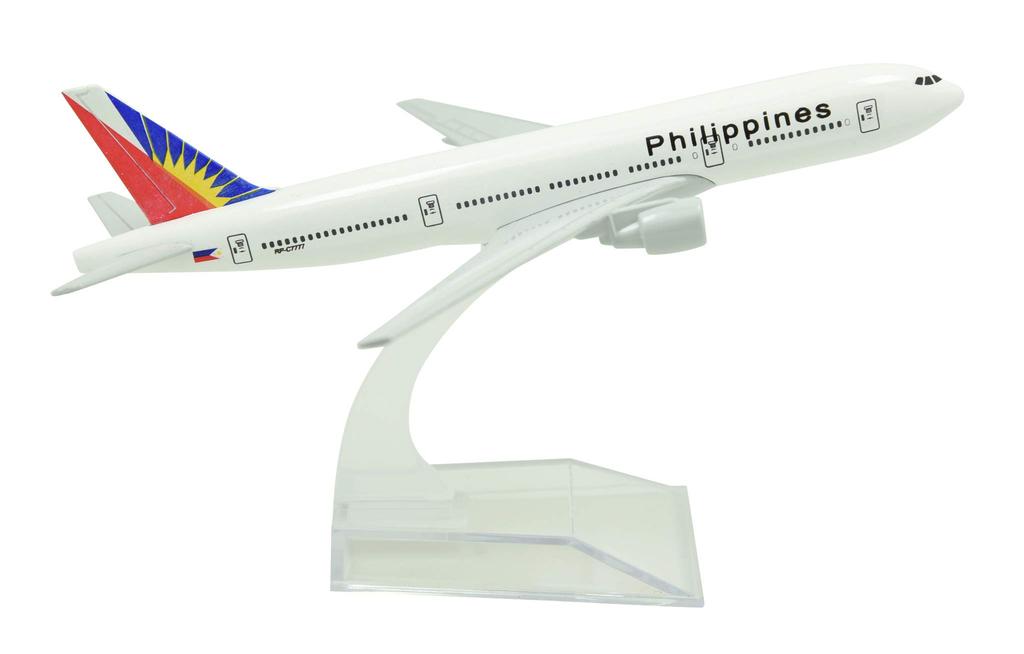 TANG DYNASTY 16cm Philippine Airlines Boeing B777 Alloy Airplane Plane Model Toy 1/400
