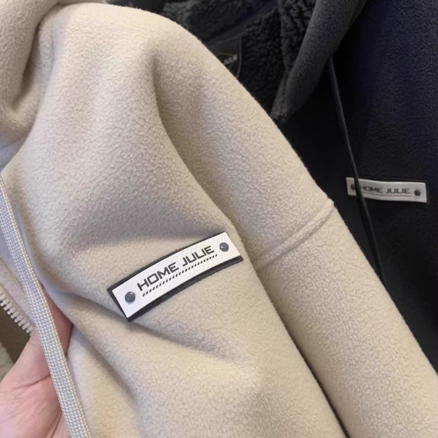 Giant Warm 500g Heavy Fleece Jacket Winter Men's Thickened Lamb Fleece Hooded Jacket Thick Jacket