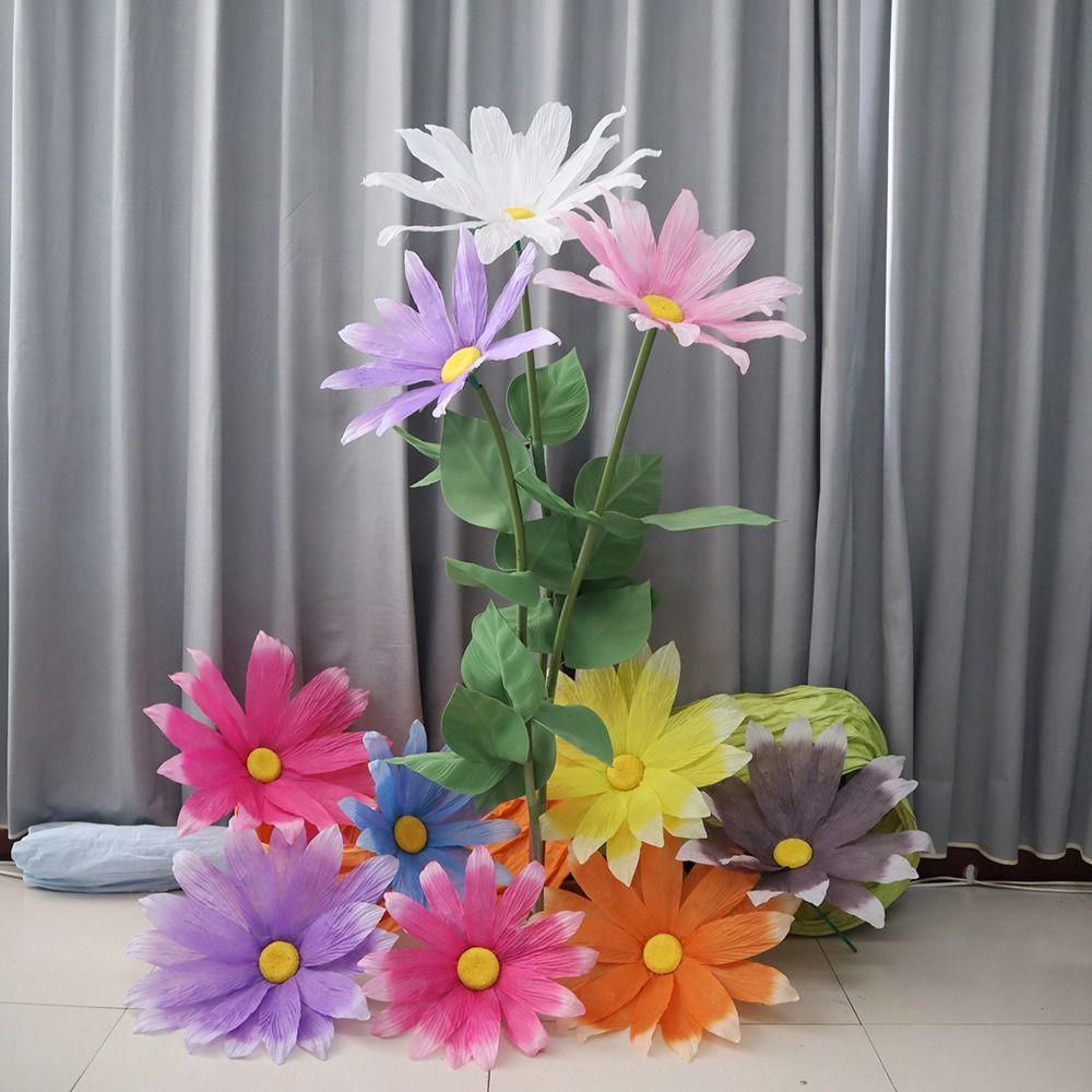 Giant Artificial Daisy 50cm Welcome Flower Fake Flowers  Wedding Party Background Wall Decoration