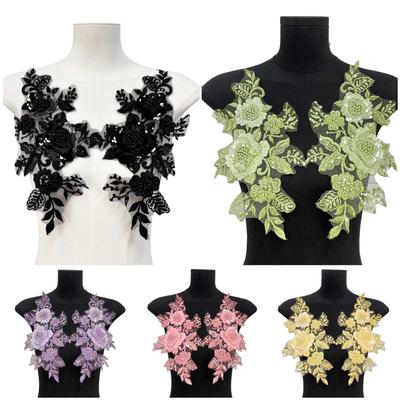 White Embroidered Lace Cloth Sticker Clothes Dress Front Collar Diy Decorative Accessories Patch Decal