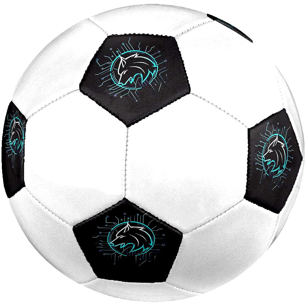1PC Cyber Wolf Emblem Soccer Ball Size 5 Football Machine Sewn Indoor/Outdoor Universal Football Gift W29
