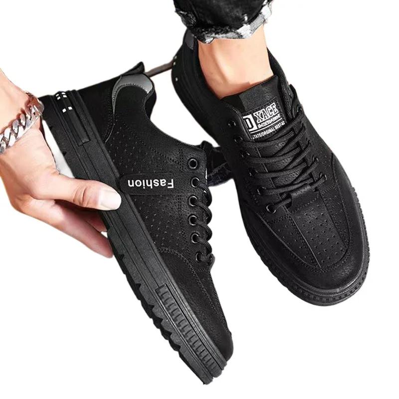 Herrenschuhe Freizeitschuhe Atmungsaktiv Arbeit Mode Sneaker Low Top Leder Ballerinas für Herren Formelle Kleidung Walking Büro Schuhe