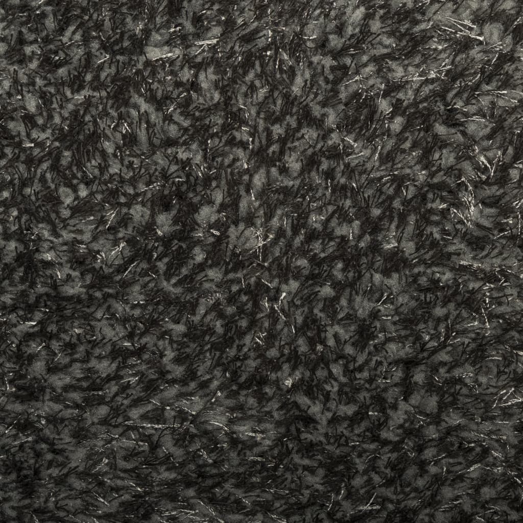 ISTAN High Pile Shiny Rug In Anthracite 120 X 170 Cm