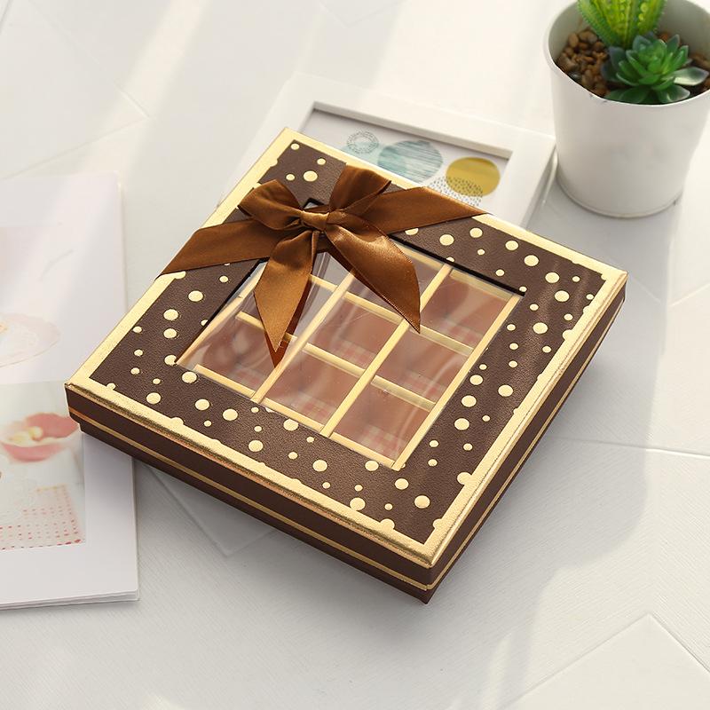 

WTEMPO 3 ШТ. 25 сіток Пакувальна коробка для кондитерських виробів з шоколадними цукерками з бантом Креативні подарункові коробки своїми руками Підходять для дня народження, Різдва, Нового року, Дня Святого Валентина 3pcs*20*20*4cm чорний