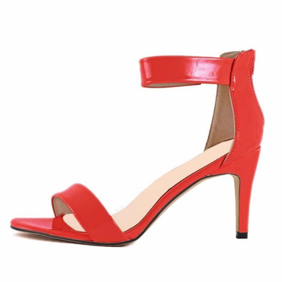 Nové Dámské Sandály Lodičky 9cm Sexy Otevřená špička Vysoké podpatky Přezka Tenký podpatek Letní Pásek ke kotníkům Sandály Společenské šaty Svatební boty bota