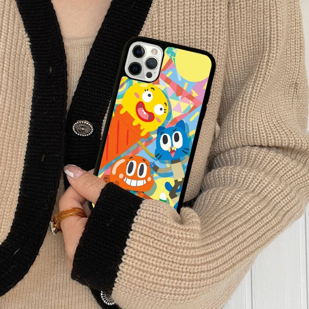The A-Amazing World Gumball Anime For IPhone 17 16 15 14 13 Pro 12 11 Pro Max Hard PC+TPU Phone Cases Back Cover