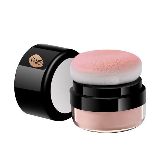 5G Cushion Blush Highly Pigmented Lips Eyes Cheeks Blusher with Soft Puff Lightweight Women Makeup Natural Loose Powder Face