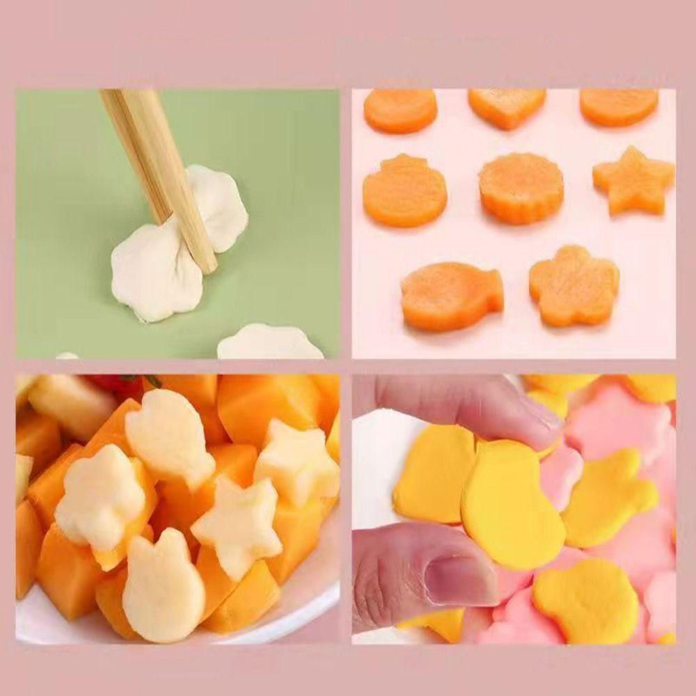 5Pcs/set Cartoon Vegetable Fruit Cutter Animal Shape Cut Mold Embossed Mold  Home Essentials
