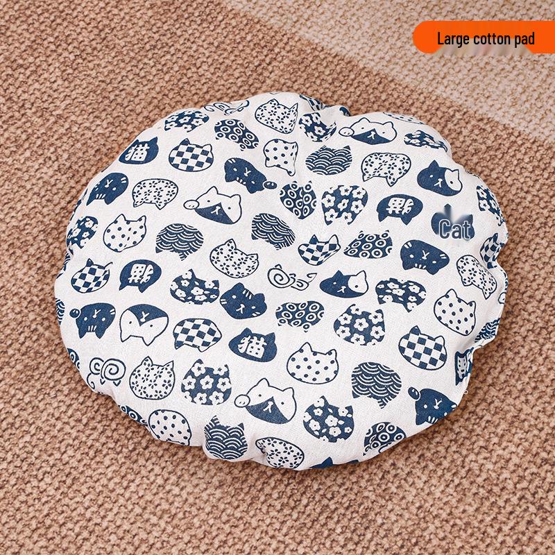Woven Cotton Rope Cat Bed with Self-Entertainment Ball - All-Season Pet Comfort Solution