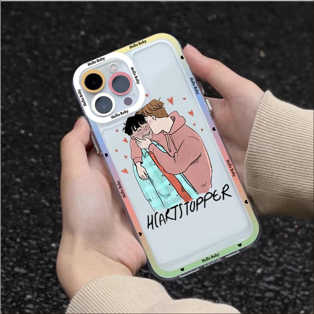 Pouzdro na telefon Heartstopper pro iPhone 13 14 Pro Max XS XR 12 11 Pro 13 Mini 6 7 8 Plus měkký průhledný zadní kryt