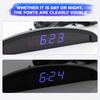LED Car Clock 24-Hour Thermometer Car ide Outside Temperature Meter Digital Battery Voltage Monitor DC 8~28V Voltmeter