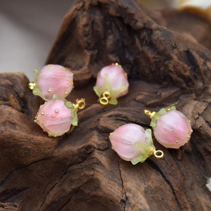5Pcs Strawberry Resin Charms Cute Mini Pendant For Diy Earrings Necklace Jewelry Bracelets Hairpin Jewelry Accessories