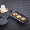 Black and White Square Round Tray