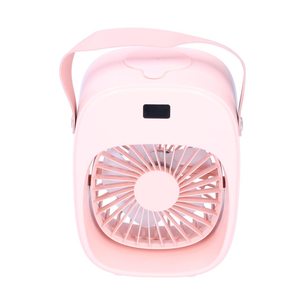 Adjustable Electric Fan Portable Spray Humidification Electric Fan for Home Outdoor DormitoryPink