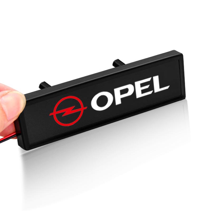 Car Front Grille Sticker Badge Head Grill R LINE Emblem LED Light For Opel Insignia Astra H G J Antara Vectra Vivaro Corsa C D Zafira B Car Styling