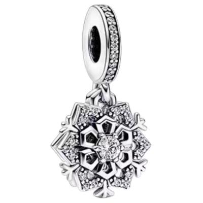 Shining Snowflake Two-In-One Pendant Design Women Jewelry Accessories Silver 792355