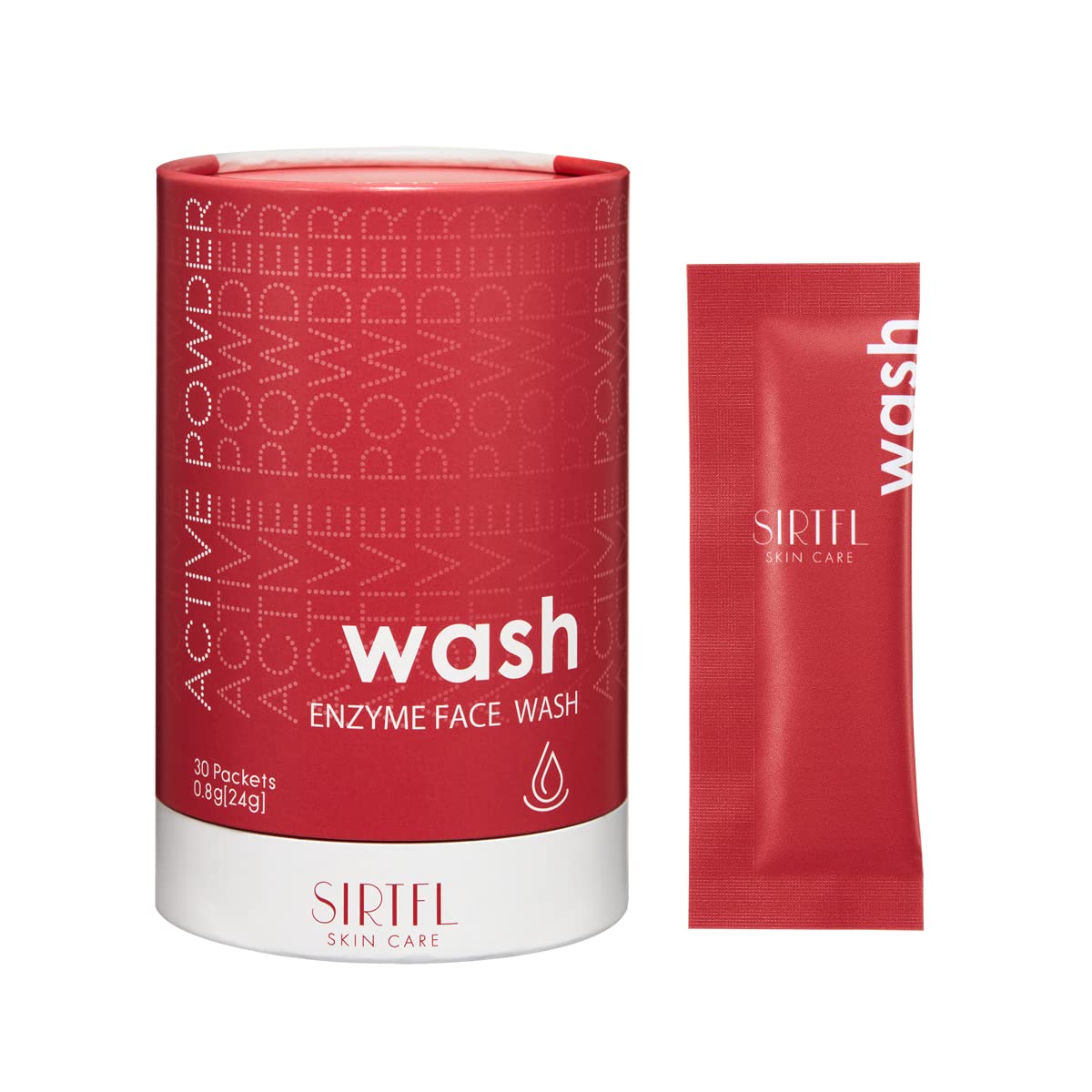 

SIRTFL Активная Пудра Глина Энзим Очищающее Средство для Лица x 30 Sirtful Пудра Глина для Лица Энзим для Лица В Индивидуальной Упаковке (пакетики по 0,8 г) / Очищающее средство,