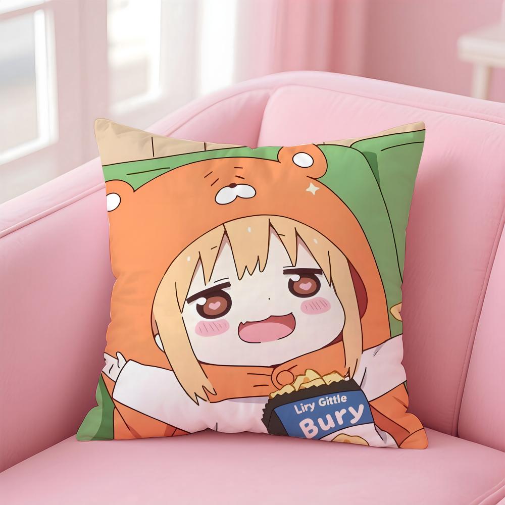 Anime H-Himouto! Umaru-chanS Cushion Cover Comfortable Reversible Pillow Cover Ideal for Car Sofa Bedroom & Beyond