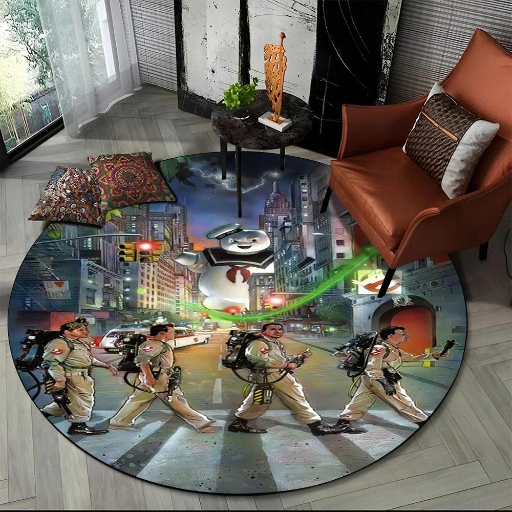 26 Style New G-Ghostbusters Horror Movie Cartoon Round Carpet Rug for Bedroom Living Room Sofa Decoration,pet Decor Floor Mat