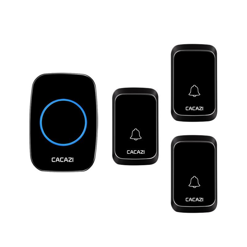 Three-to-One Long-Range Waterproof Wireless Doorbell with 58 Chimes, 4 Volume Levels, and Memory