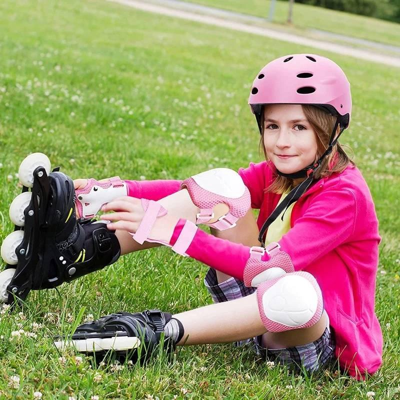 Children'S Knee Pads 6-Piece Protective Gear / Skating Safety Gear Wrist Guards, Elbow Pads, Knee Pads