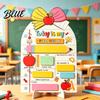 Campus Style Sign Personalized First Day of School Wooden Sign Reusable Erasable Back to Board Cute Classroom Decor Keepsake Memory Tracker
