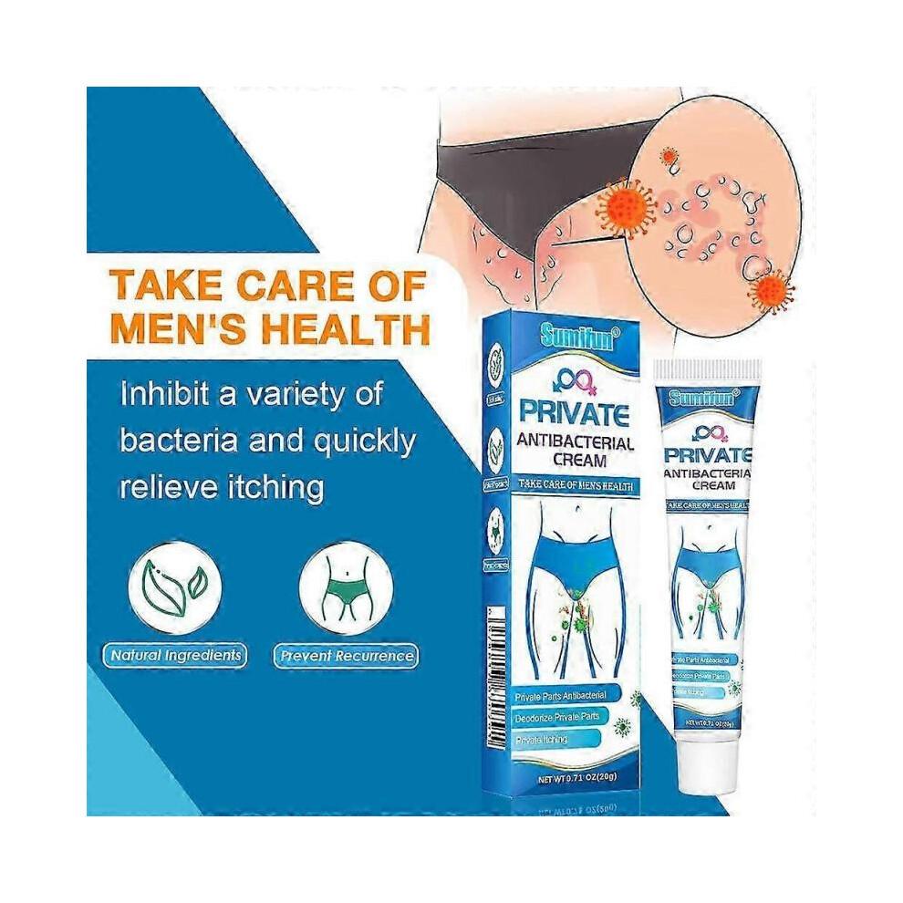 3Pcs Men's Anti-itch Cream, Private Care Cream, Anti-bacterial, Anti-itch And Deodorant 20g