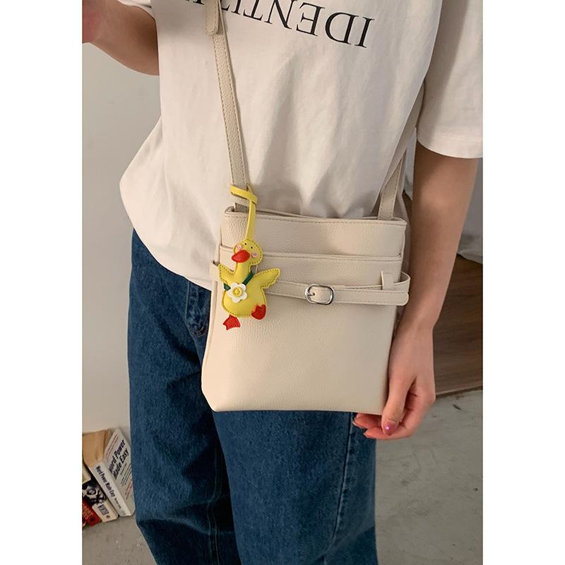 Summer fashion small bag women 2025 new fashion bucket bag lychee pattern shoulder bag crossbody mobile phone bag